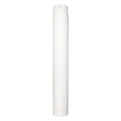 Zománcozott füstcső 118 mm átmérővel, 800 mm hosszúsággal - fehér