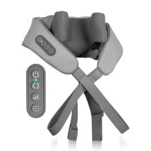 Vezeték nélküli, fűthető Shiatsu nyak-, váll- és hátmasszírozó párna, 6D masszázsfejekkel, 3 sebességfokozattal és 2 üzemmóddal