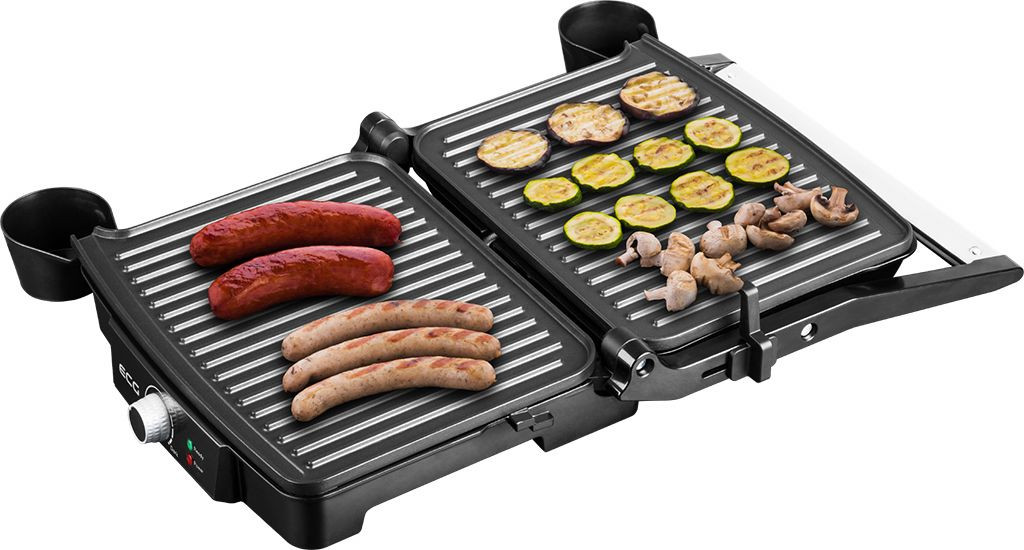 Kontaktgrill 2000W, 3 sütési mód, tapadásmentes sütőlap, nyitható, hőfokszabályzó